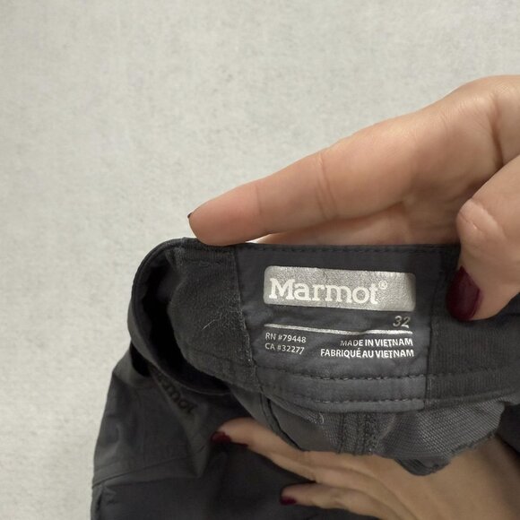 Marmot Shorts Mens 32 Gray Hiking Stretch Quick Dry Zip Pocket Outdoor Trail - Picture 9 of 12
